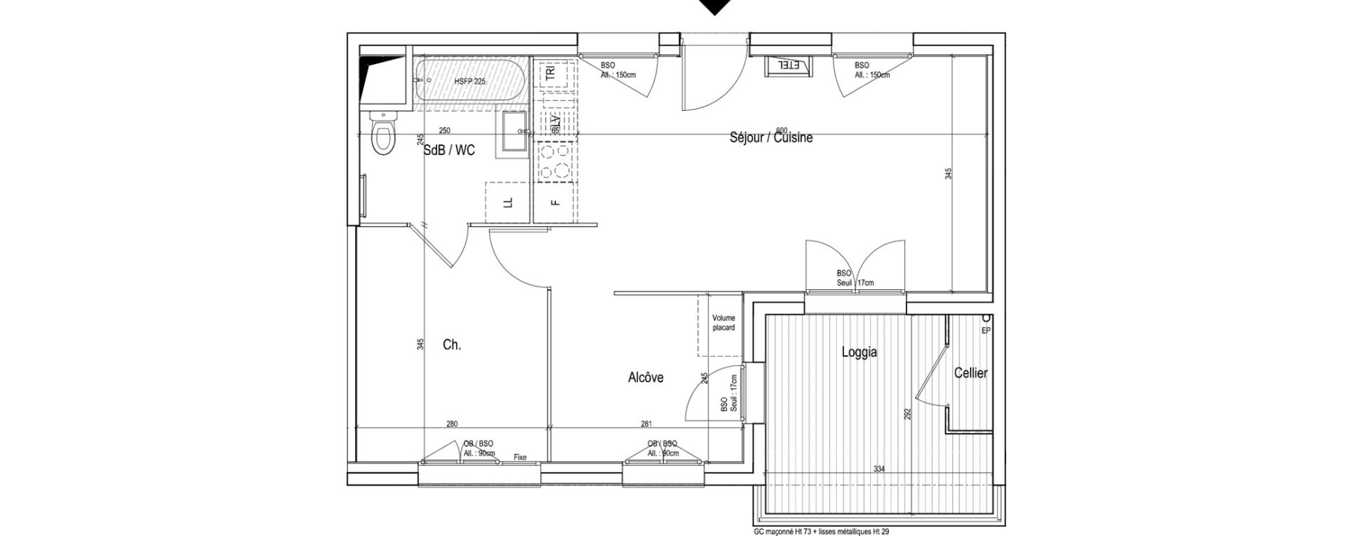 Appartement T2 de 44,50 m2 &agrave; Vaulx-En-Velin Verch&egrave;res