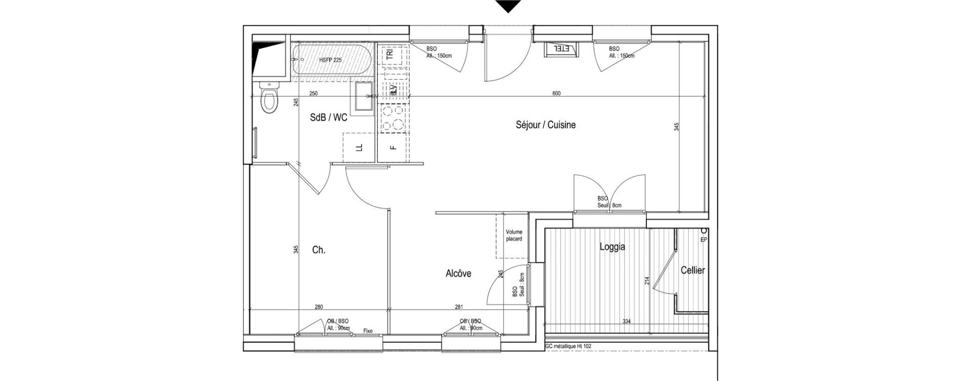 Appartement T2 de 44,50 m2 &agrave; Vaulx-En-Velin Verch&egrave;res