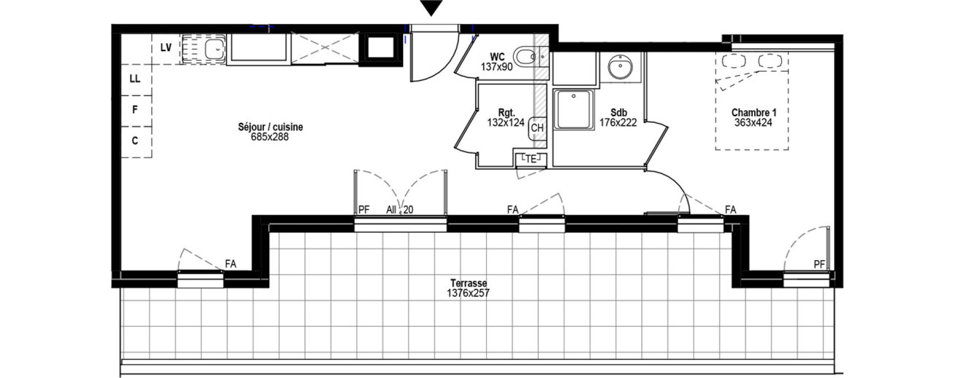 Appartement T2 de 48,08 m2 &agrave; Vaulx-En-Velin Vaulx en velun village