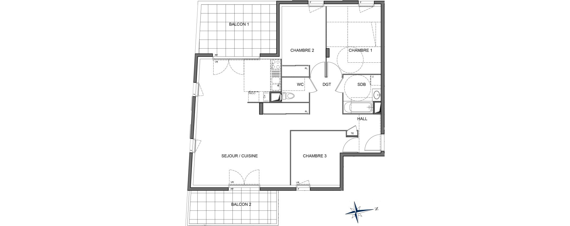 Appartement T4 de 85,23 m2 &agrave; Vaulx-En-Velin Centre