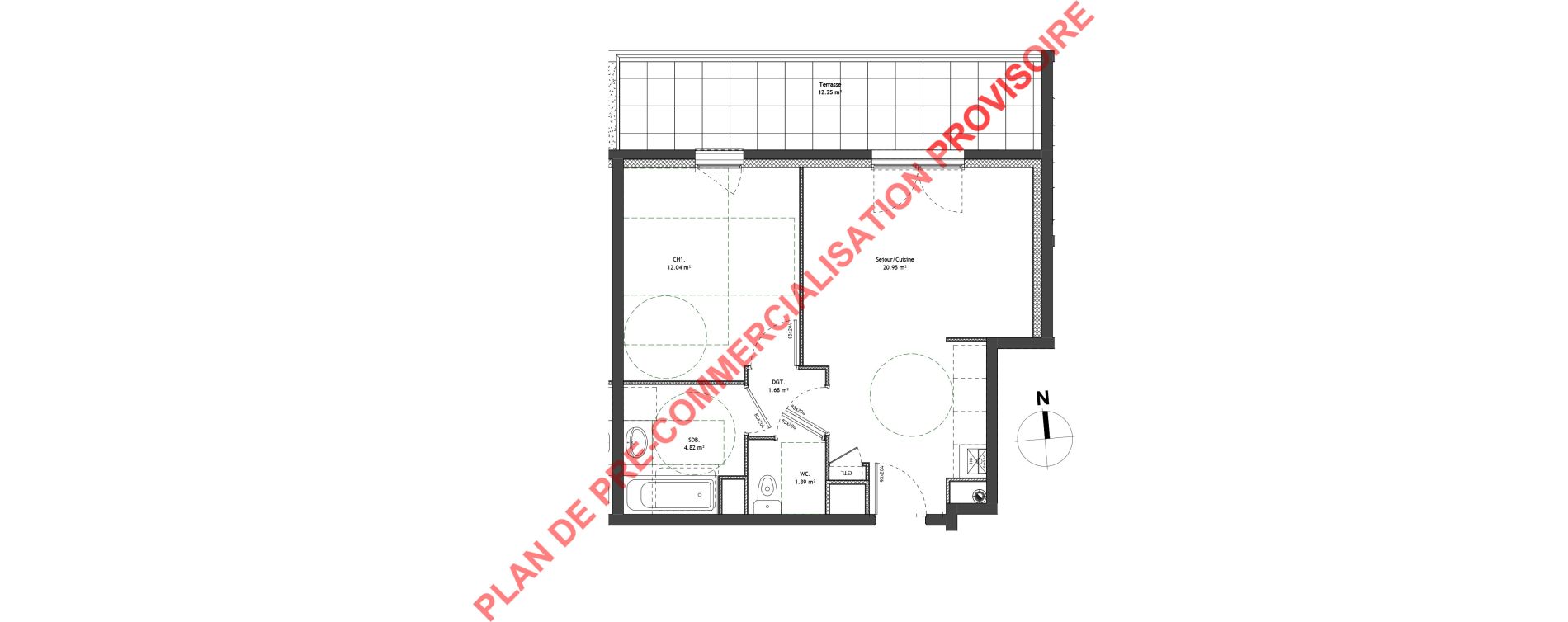 Appartement T2 de 41,38 m2 &agrave; V&eacute;nissieux Venissieux centre
