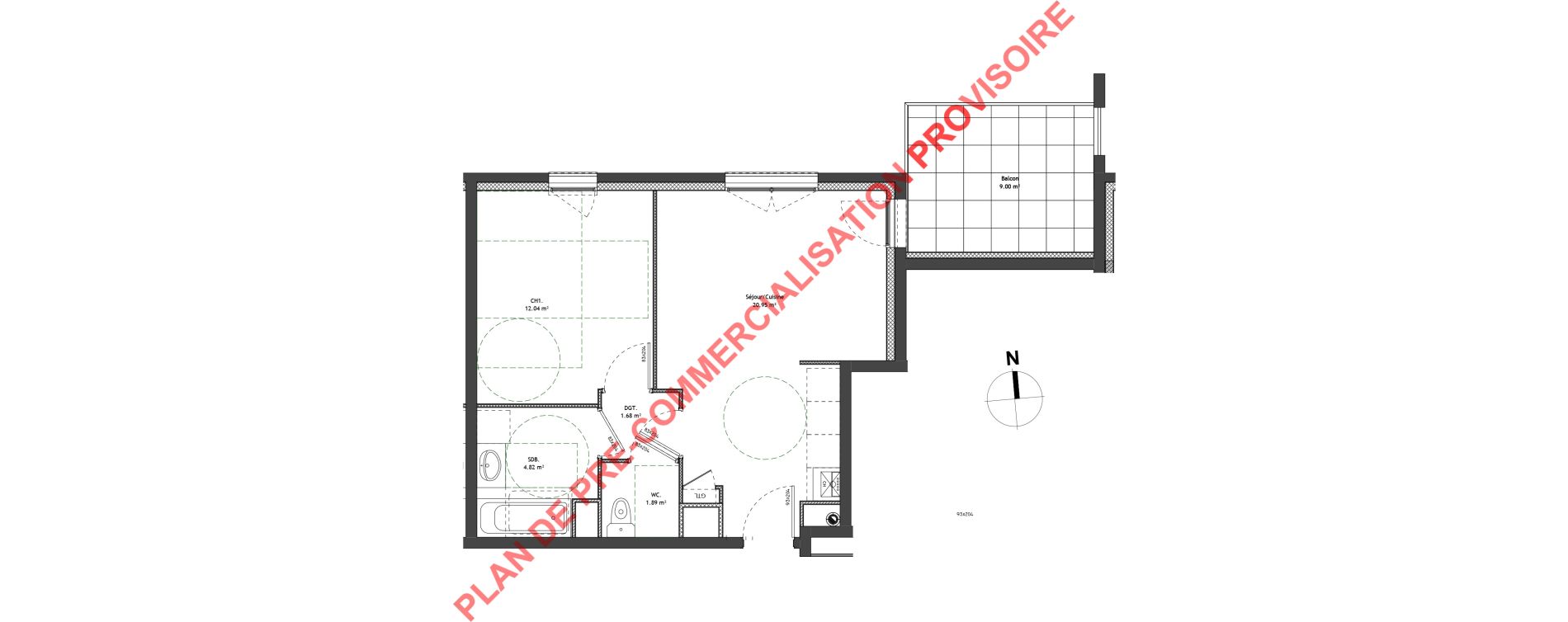Appartement T2 de 41,38 m2 &agrave; V&eacute;nissieux Venissieux centre
