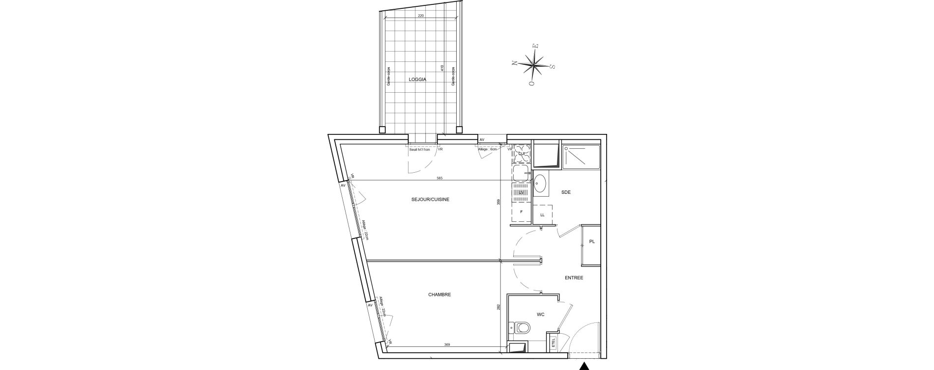 Appartement T2 de 45,22 m2 &agrave; V&eacute;nissieux Venissieux centre