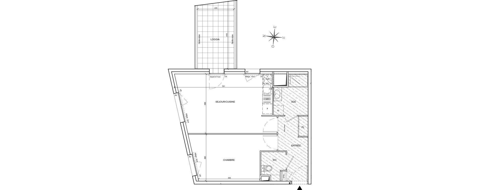 Appartement T2 de 45,05 m2 &agrave; V&eacute;nissieux Venissieux centre