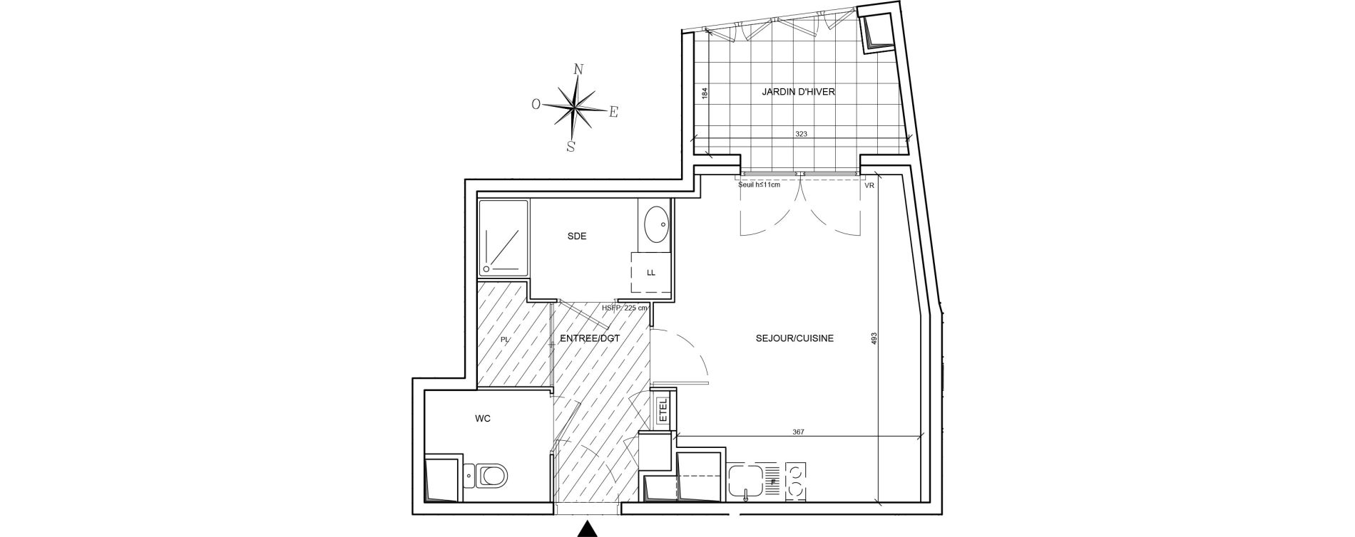 Appartement T1 de 30,65 m2 &agrave; V&eacute;nissieux Venissieux centre