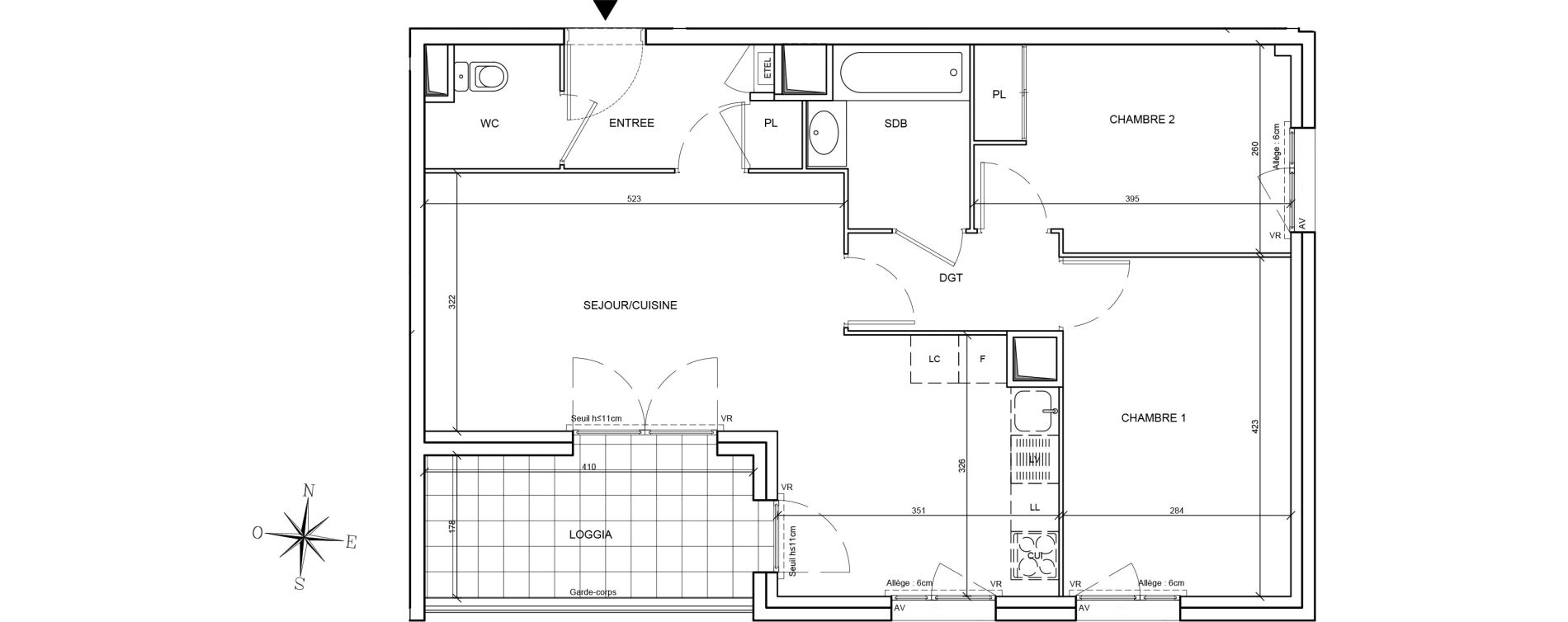 Appartement T3 de 62,53 m2 &agrave; V&eacute;nissieux Venissieux centre