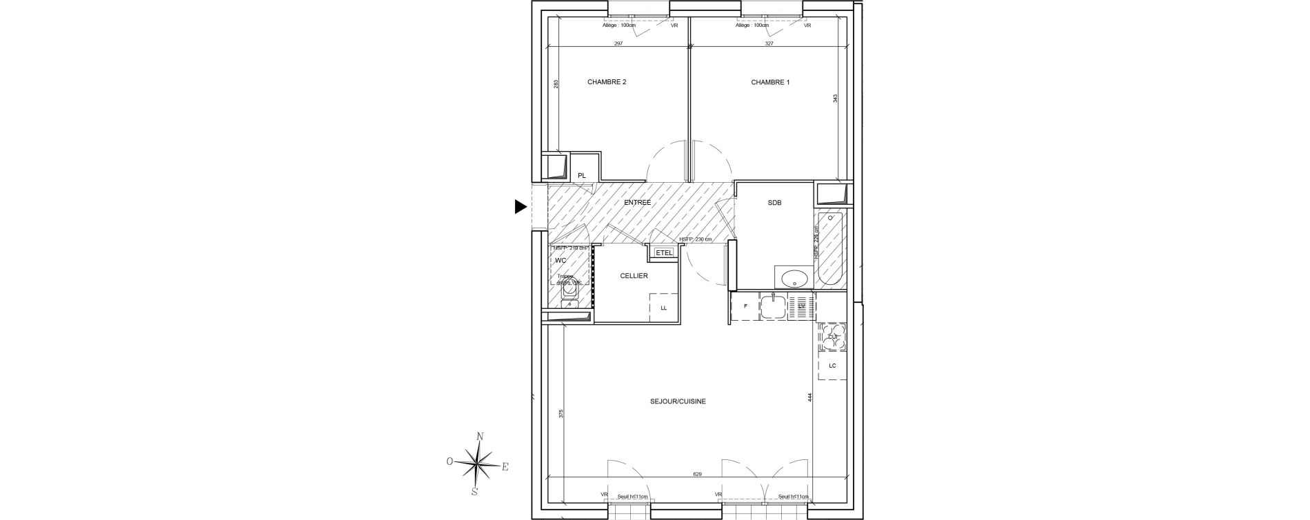 Appartement T3 de 61,71 m2 &agrave; V&eacute;nissieux Venissieux centre