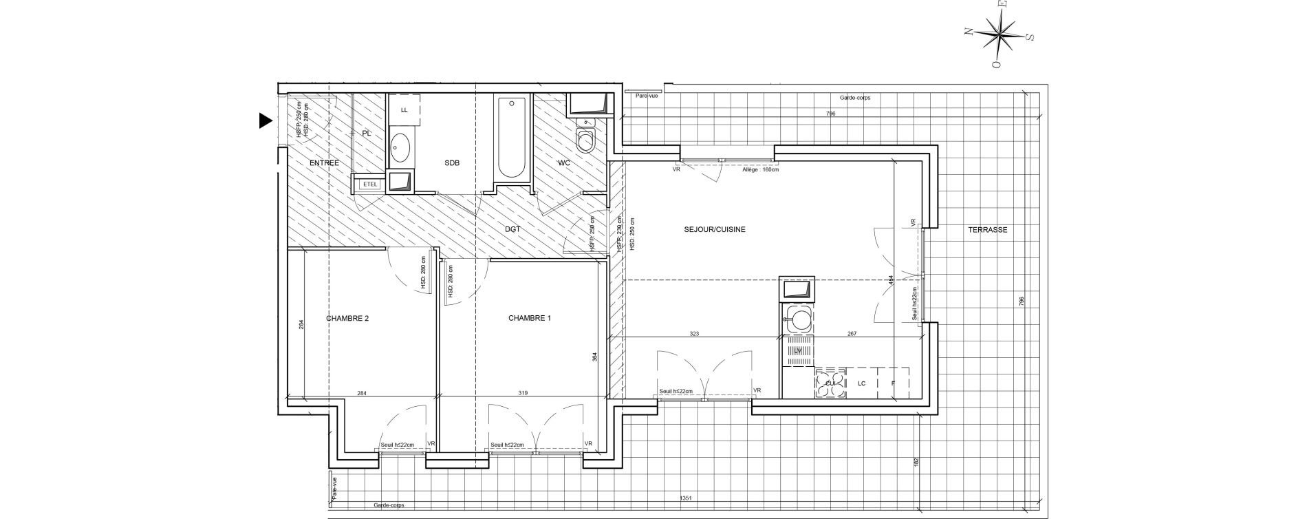 Appartement T3 de 65,34 m2 &agrave; V&eacute;nissieux Venissieux centre