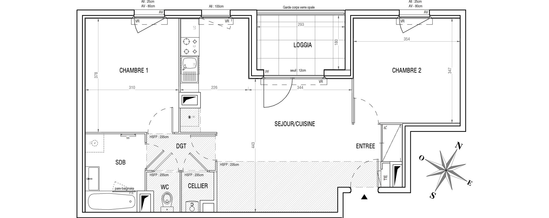 Appartement T3 de 63,11 m2 &agrave; V&eacute;nissieux Centre