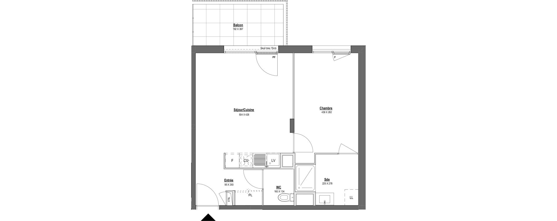 Appartement T2 de 45,84 m2 &agrave; V&eacute;nissieux Ernest renan