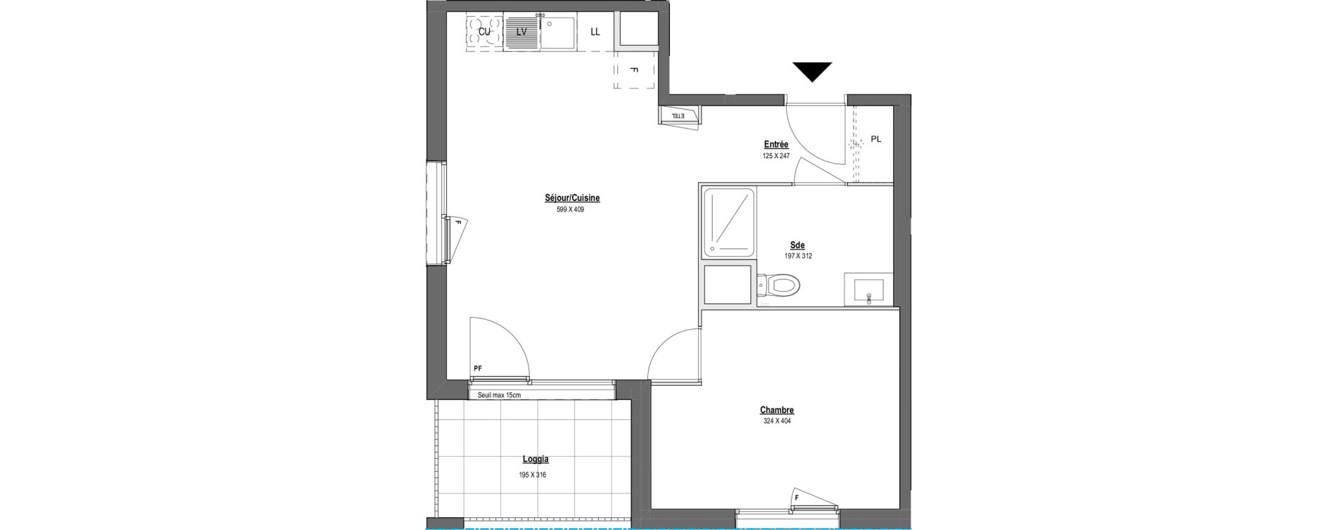 Appartement T2 de 44,31 m2 &agrave; V&eacute;nissieux Ernest renan