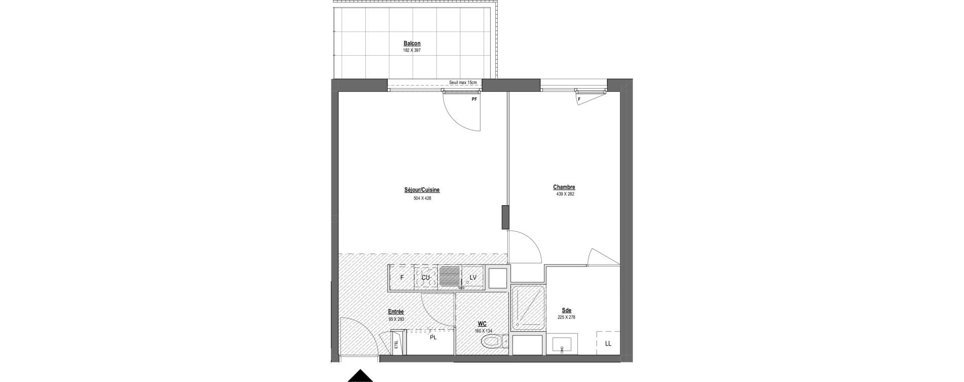 Appartement T2 de 45,94 m2 &agrave; V&eacute;nissieux Ernest renan