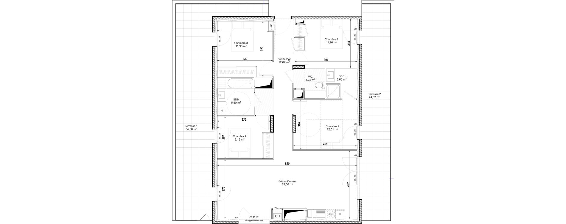 Appartement T5 de 104,97 m2 &agrave; V&eacute;nissieux Paul bert - venissieux