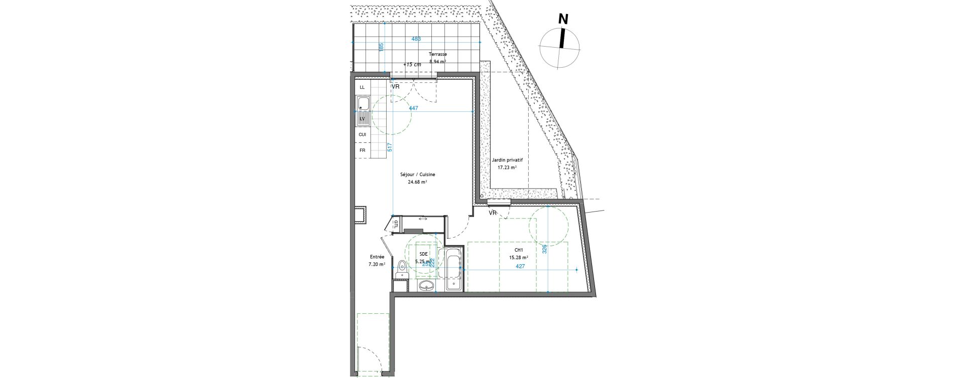 Appartement T2 de 52,41 m2 &agrave; V&eacute;nissieux Venissieux centre