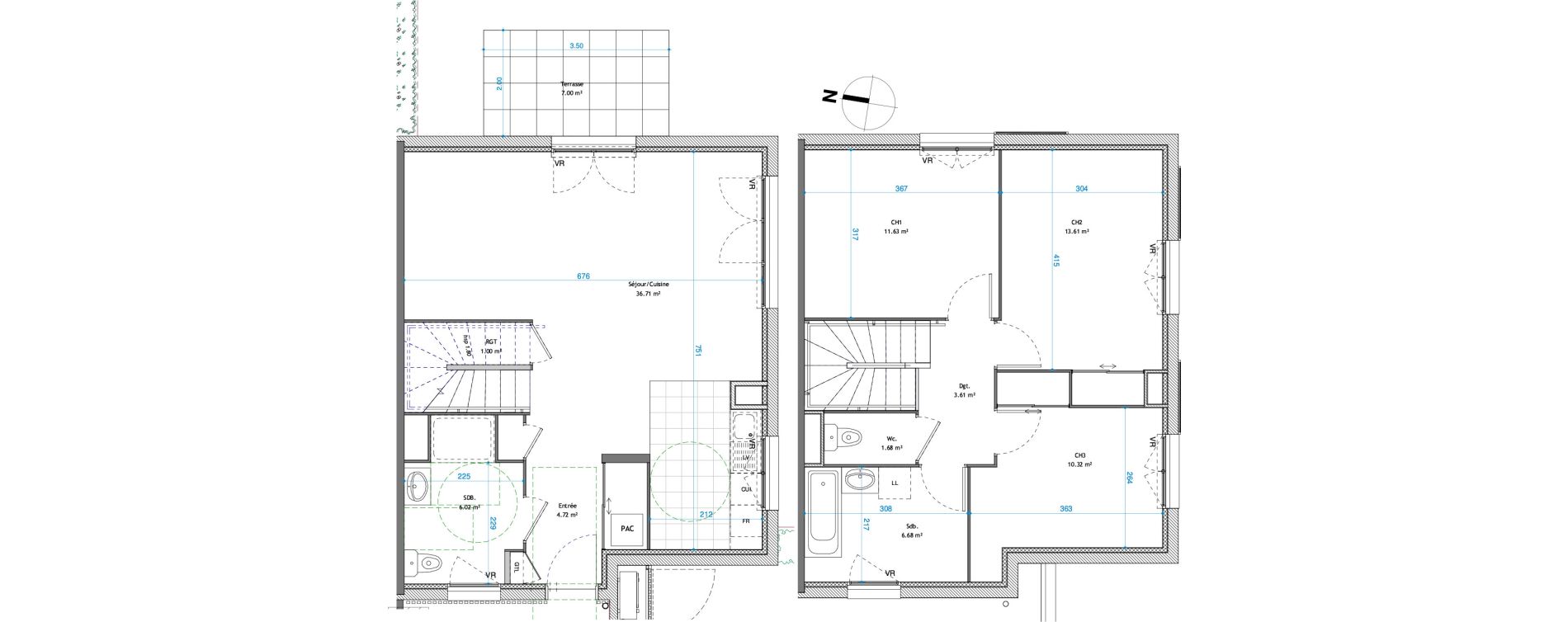 Maison T4 de 95,98 m2 &agrave; V&eacute;nissieux Venissieux centre