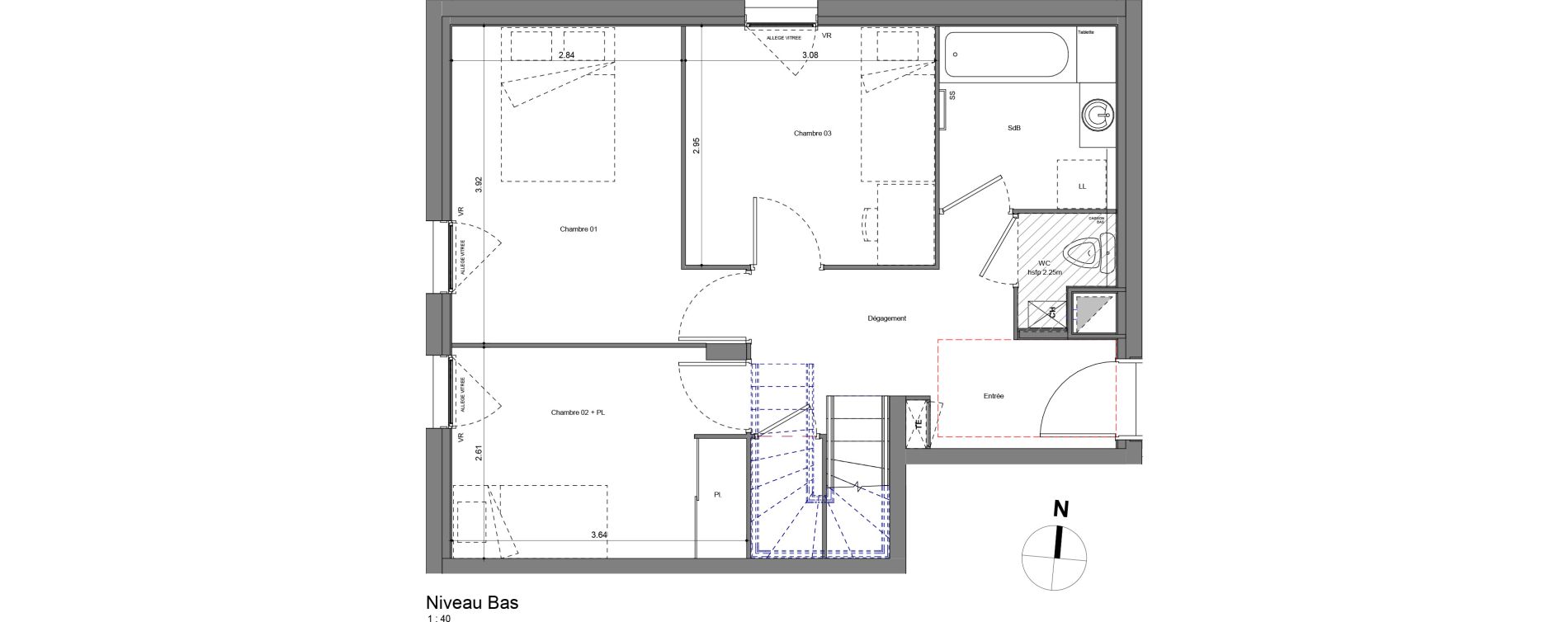 Duplex T4 de 87,14 m2 &agrave; V&eacute;nissieux Centre