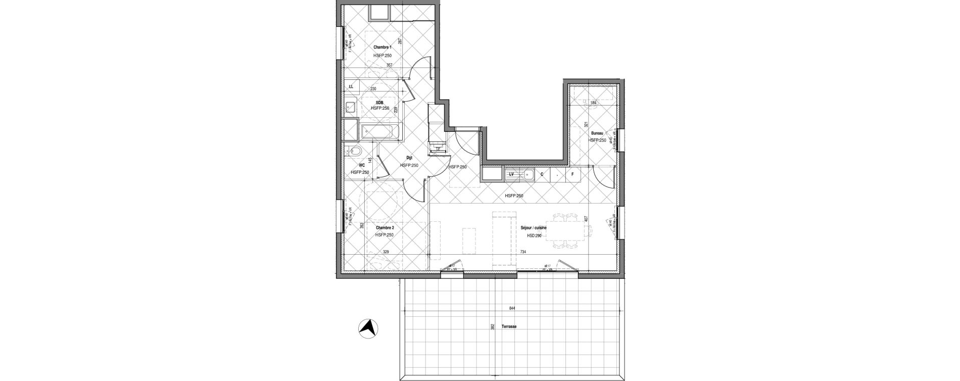 Appartement T3 de 71,58 m2 &agrave; V&eacute;nissieux Charr&eacute;ard