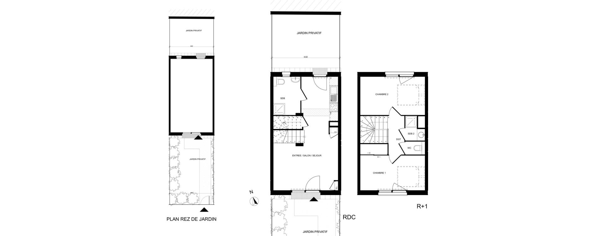 Duplex T3 de 60,90 m2 &agrave; Villefranche-Sur-Sa&ocirc;ne Centre