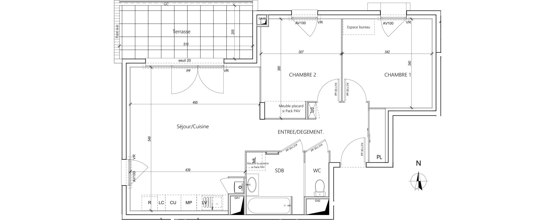 Appartement T3 de 62,51 m2 &agrave; Villefranche-Sur-Sa&ocirc;ne B&eacute;ligny