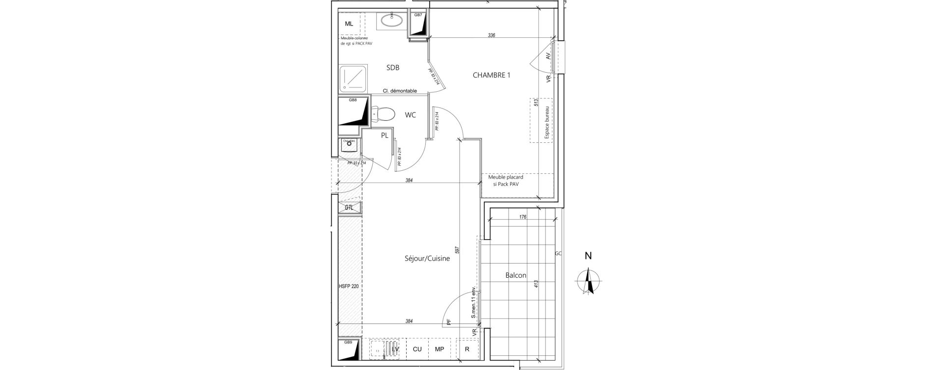 Appartement T2 de 44,00 m2 &agrave; Villefranche-Sur-Sa&ocirc;ne B&eacute;ligny
