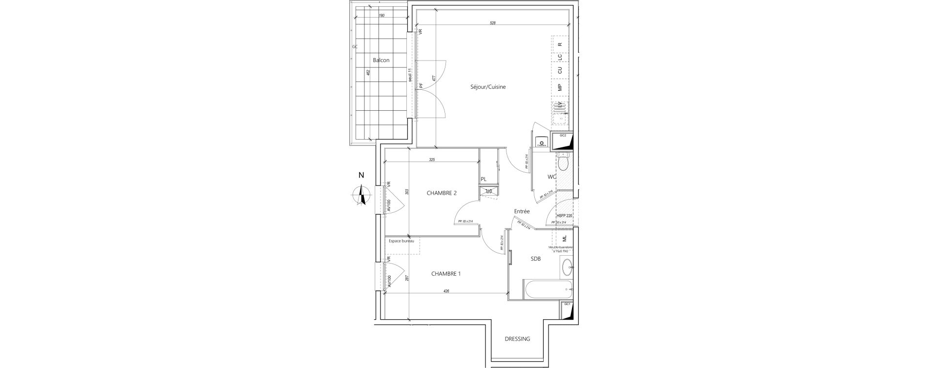 Appartement T3 de 64,54 m2 &agrave; Villefranche-Sur-Sa&ocirc;ne B&eacute;ligny