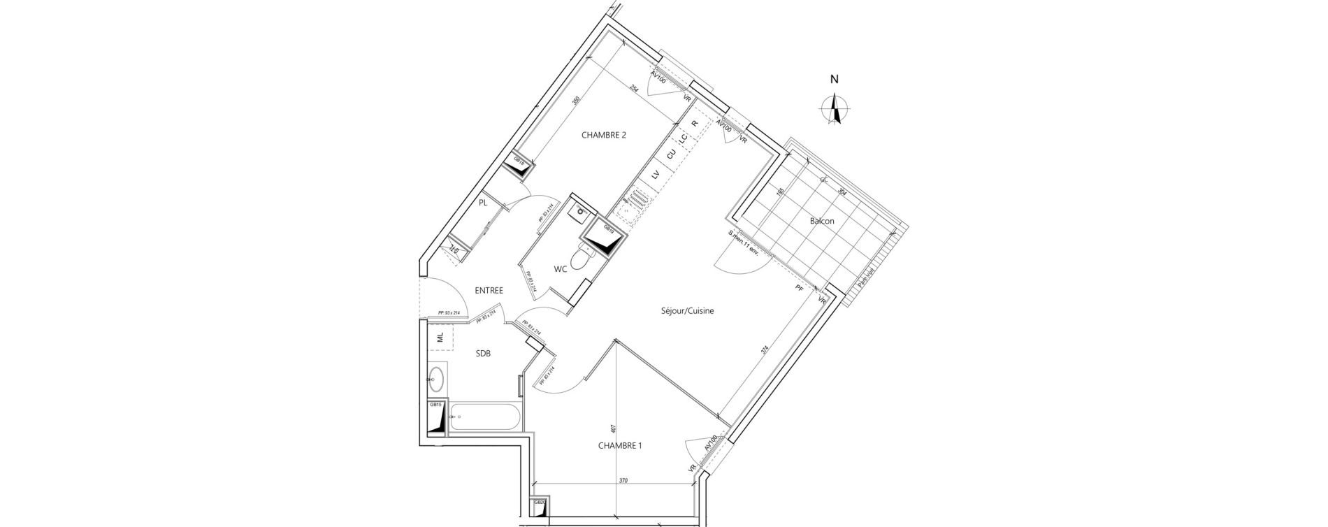 Appartement T3 de 61,13 m2 &agrave; Villefranche-Sur-Sa&ocirc;ne B&eacute;ligny