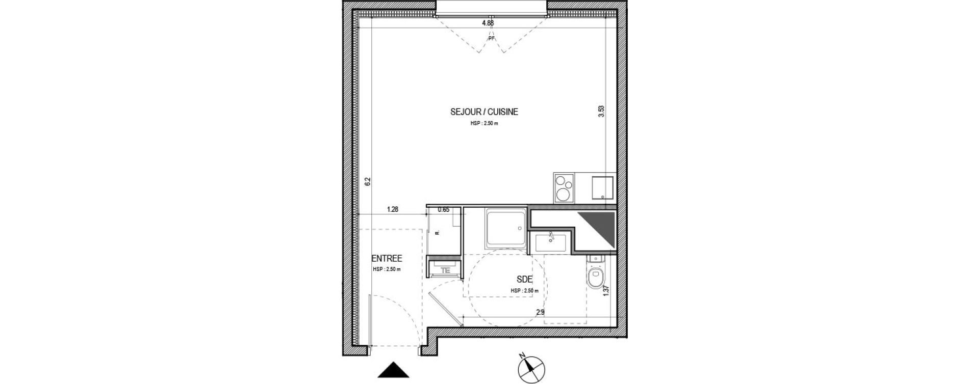 Appartement T1 de 27,26 m2 &agrave; Villefranche-Sur-Sa&ocirc;ne Centre