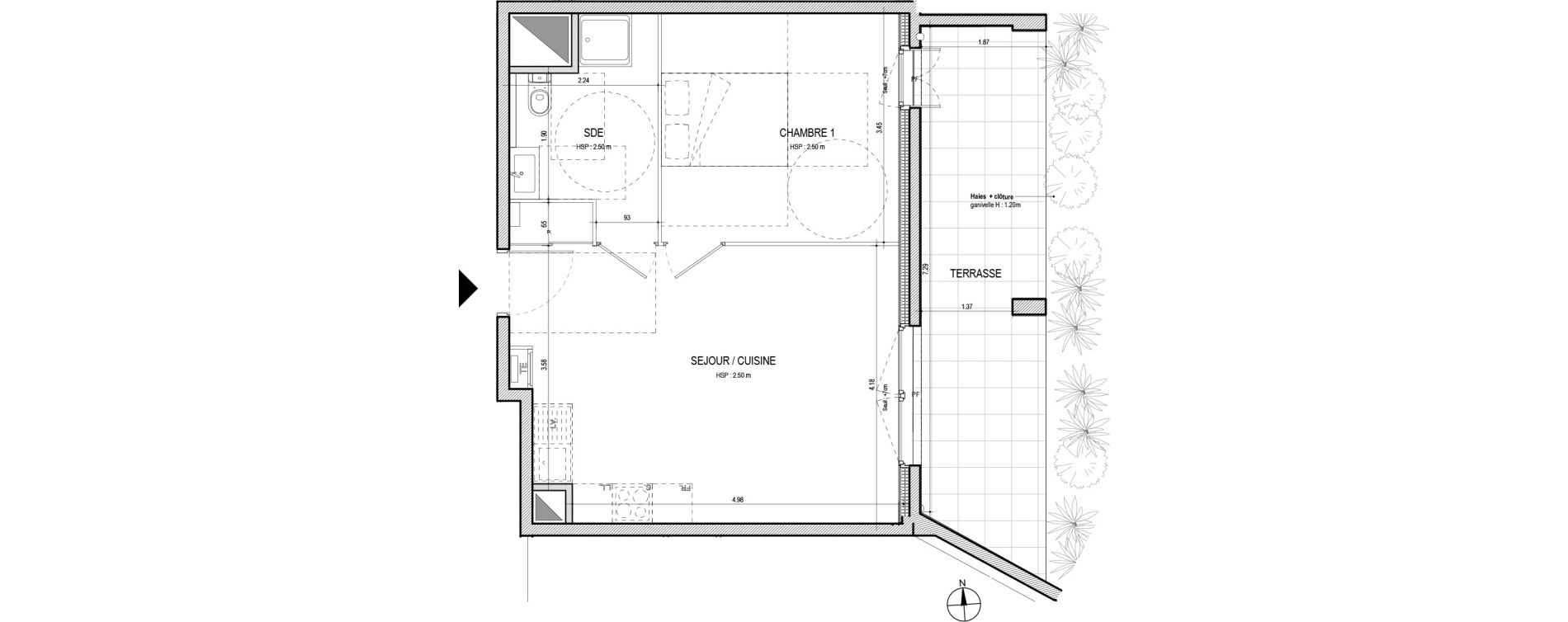 Appartement T2 de 41,27 m2 &agrave; Villefranche-Sur-Sa&ocirc;ne Centre
