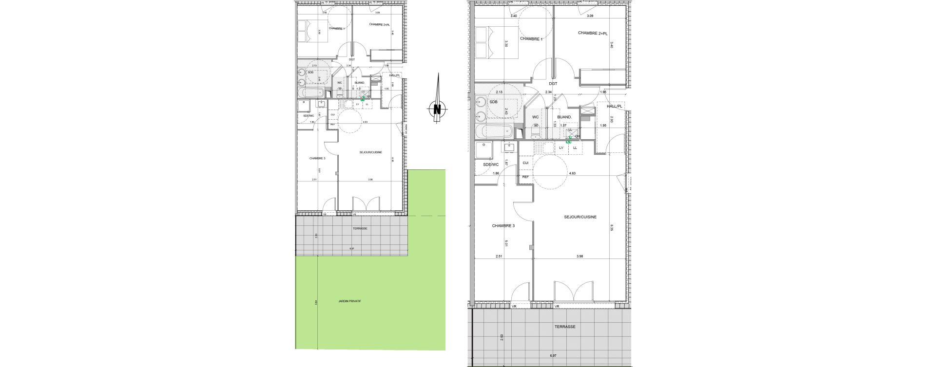 Appartement T4 de 80,93 m2 &agrave; Villefranche-Sur-Sa&ocirc;ne Centre