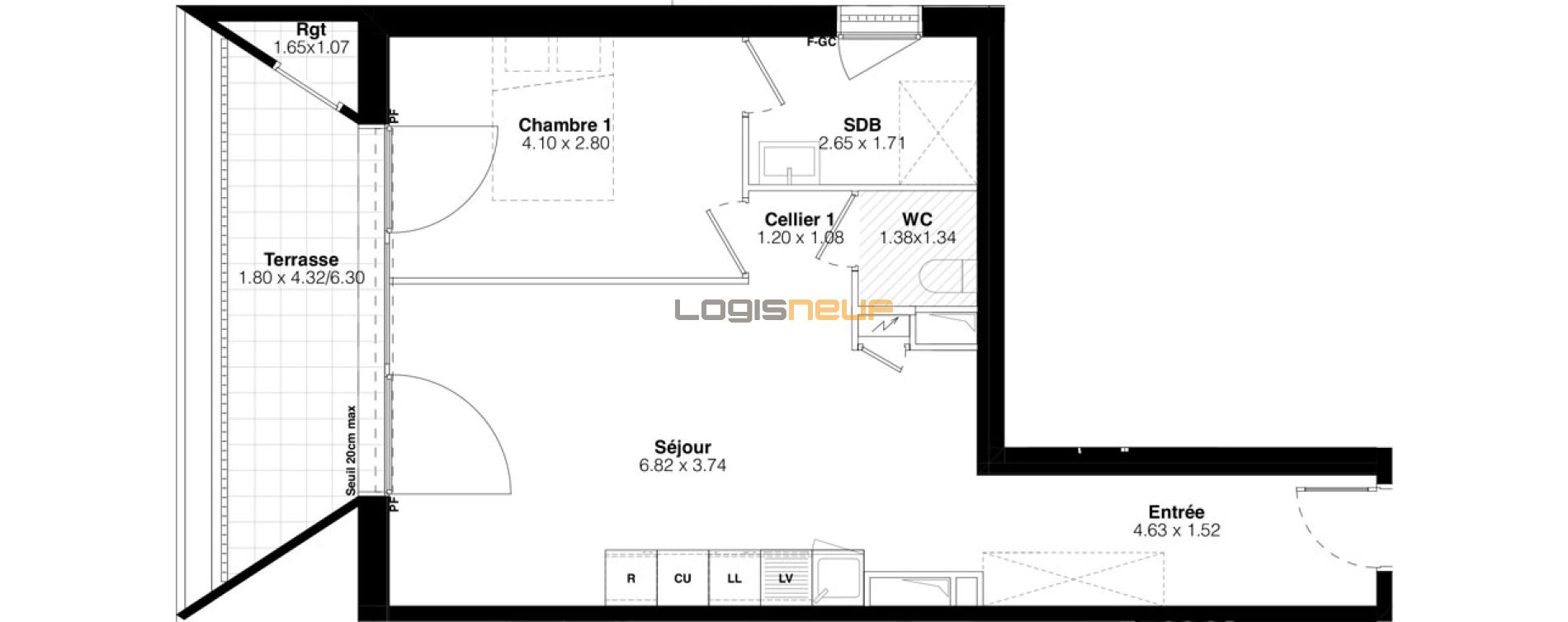 Vente appartement T2 de 50 m² à Villefranche-sur-Saône, résidence n ...