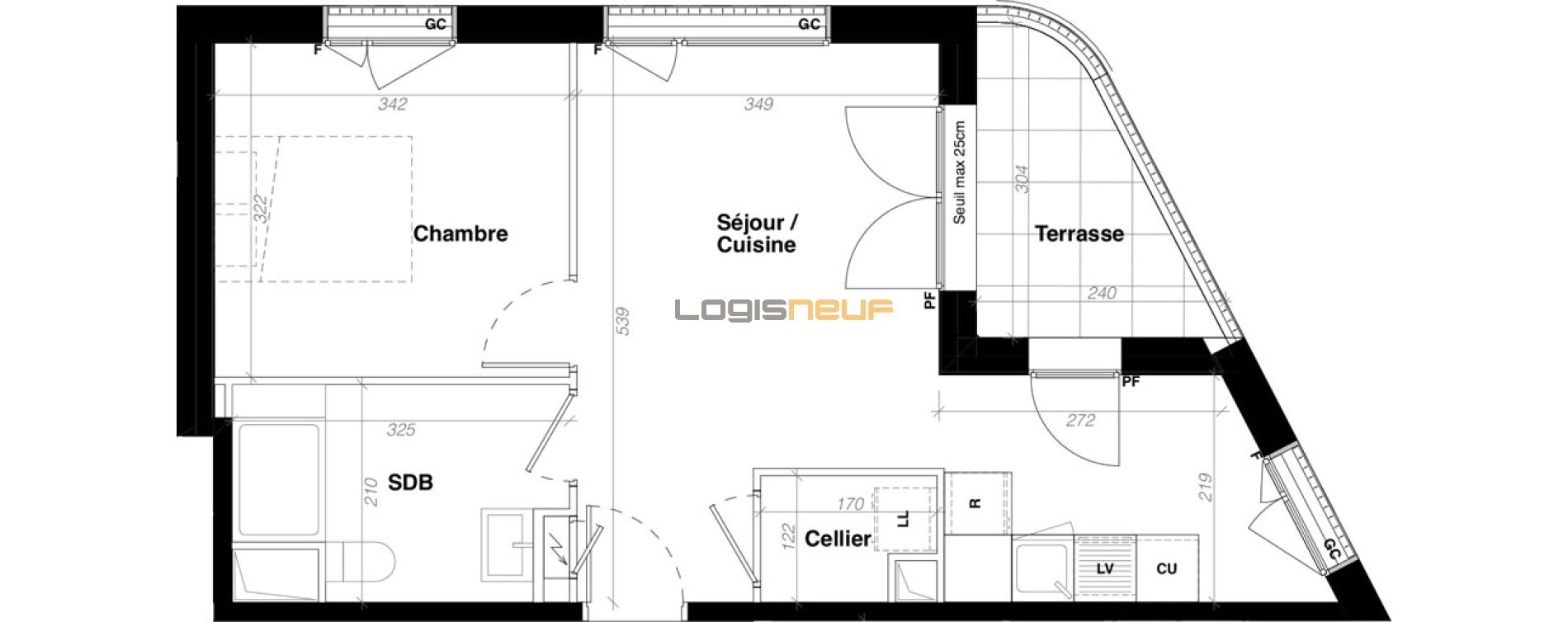 Vente appartement T2 de 42 m² à Villefranche-sur-Saône, résidence n ...