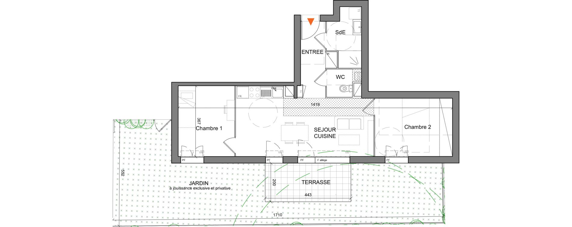 Appartement T3 de 58,30 m2 &agrave; Villefranche-Sur-Sa&ocirc;ne Centre