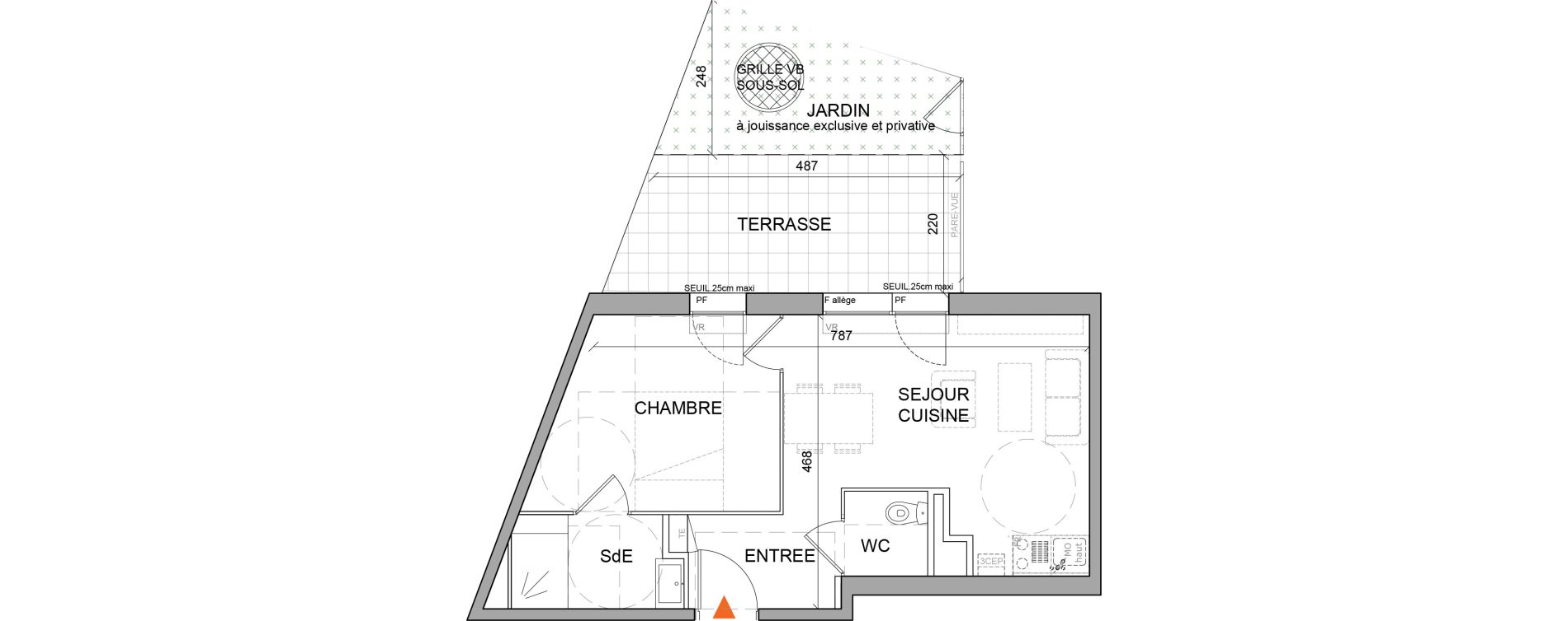 Appartement T2 de 37,00 m2 &agrave; Villefranche-Sur-Sa&ocirc;ne Centre