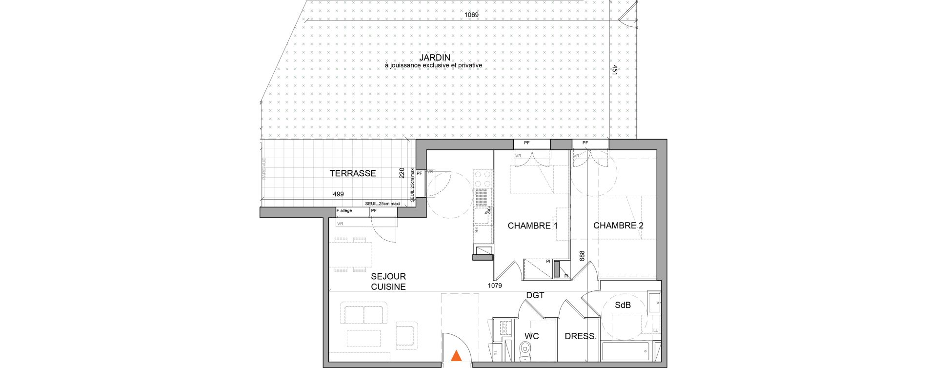 Appartement T3 de 64,20 m2 &agrave; Villefranche-Sur-Sa&ocirc;ne Centre