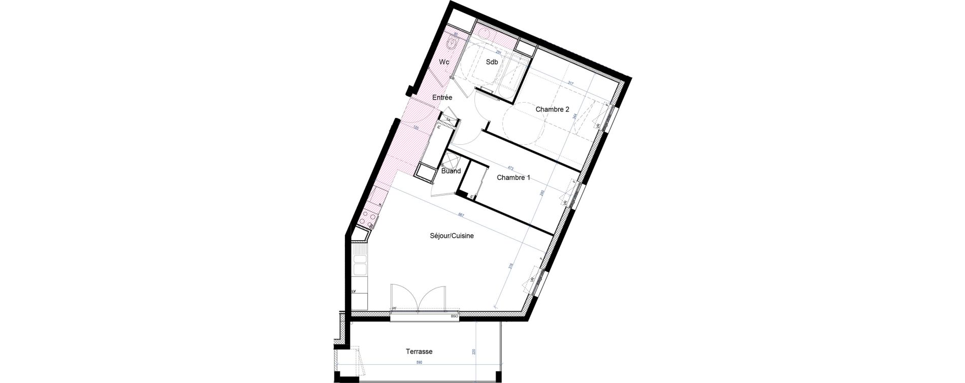 Appartement T3 de 63,17 m2 &agrave; Villefranche-Sur-Sa&ocirc;ne Monplaisir - quarantaine