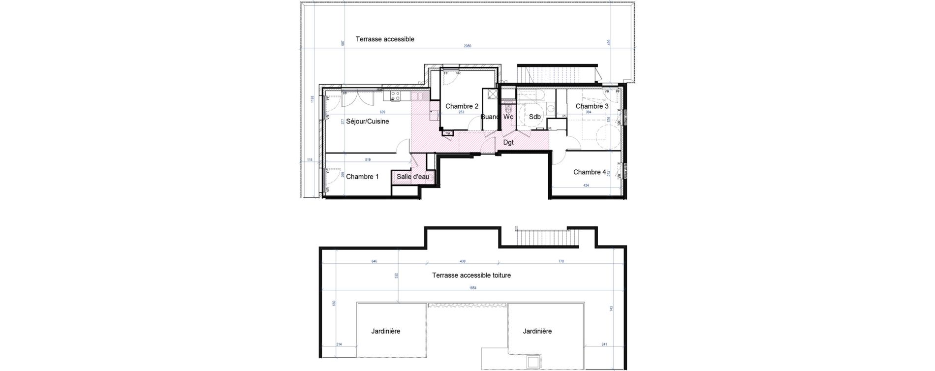 Appartement T5 de 95,02 m2 &agrave; Villefranche-Sur-Sa&ocirc;ne Monplaisir - quarantaine