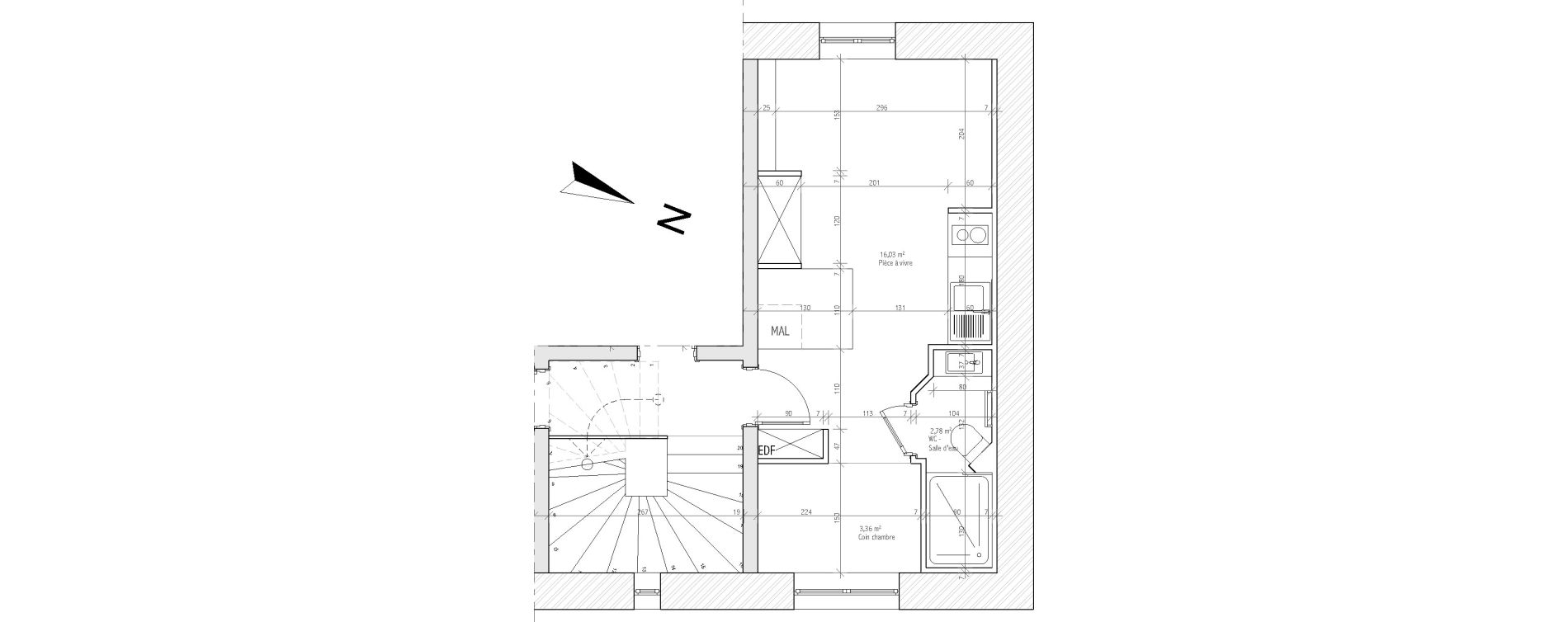 Appartement T1 bis de 22,17 m2 &agrave; Villeurbanne L&eacute;on blum - bon coin