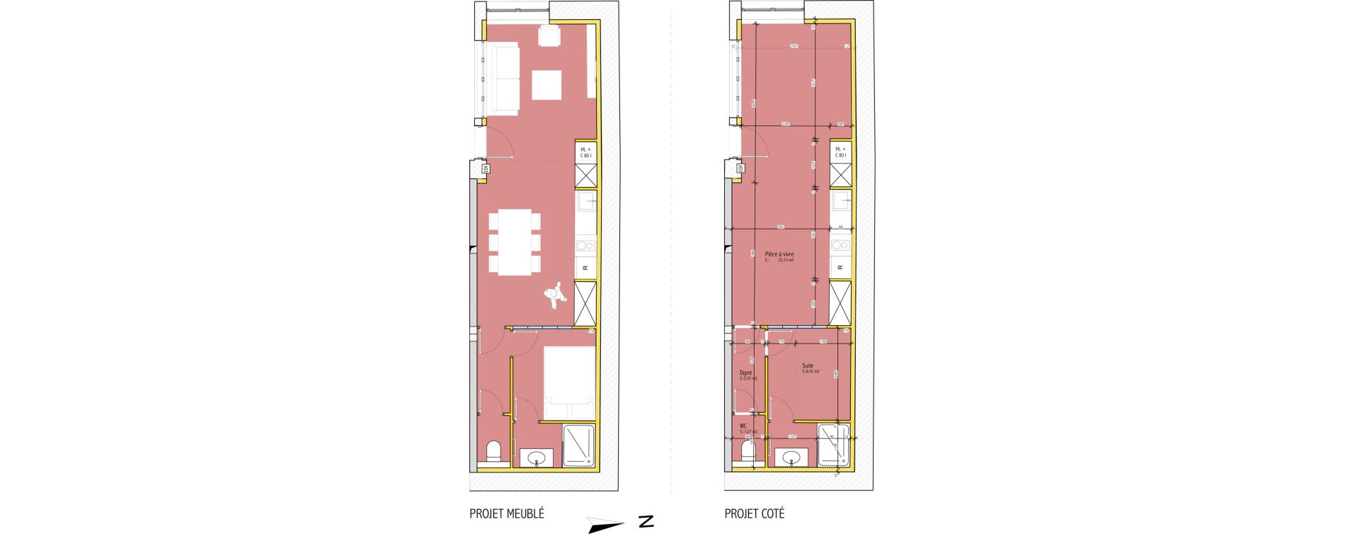 Appartement T1 bis de 36,89 m2 &agrave; Villeurbanne Buers - croix-luizet