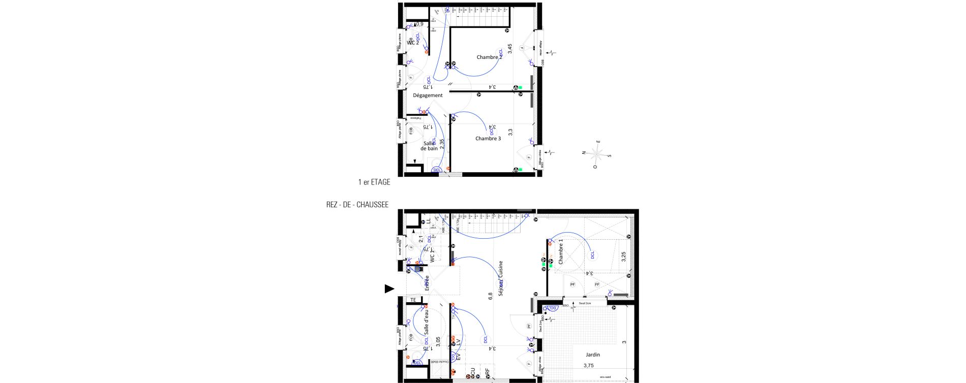 Maison T4 de 75,76 m2 &agrave; Villeurbanne Centre