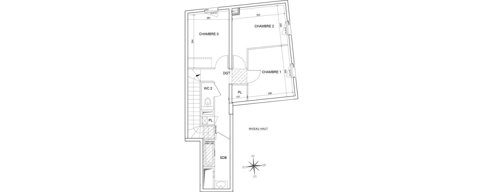 Duplex T4 de 91,20 m2 &agrave; Villeurbanne 