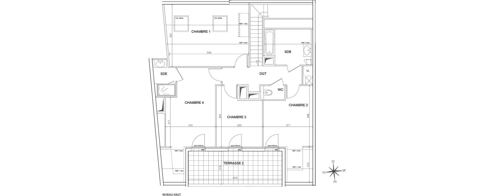 Duplex T5 de 126,90 m2 &agrave; Villeurbanne 