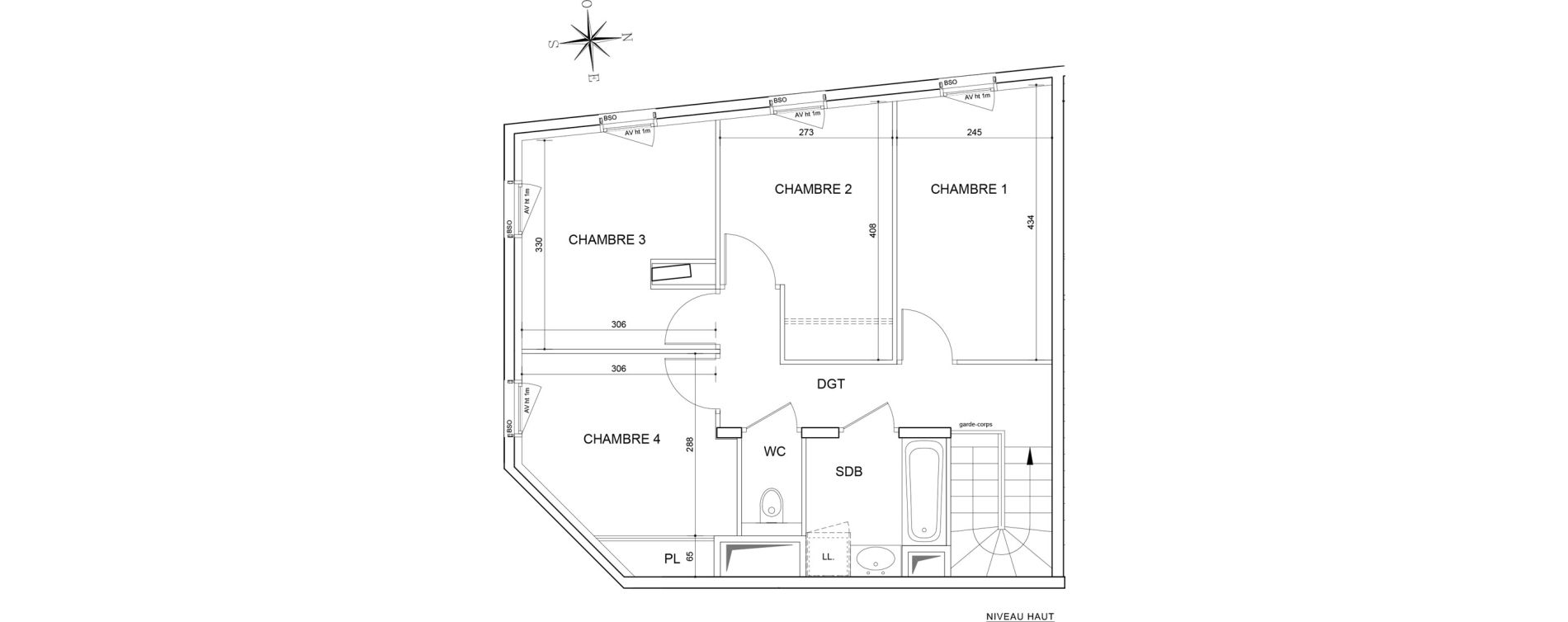 Duplex T5 de 103,55 m2 &agrave; Villeurbanne 