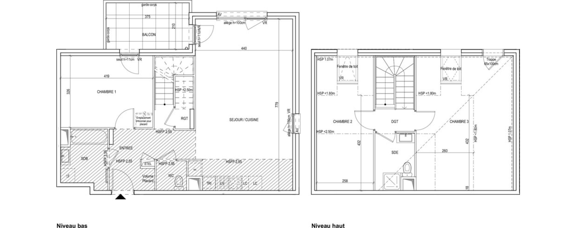 Appartement T4 de 95,40 m2 &agrave; Villeurbanne Gratte-ciel - dedieu - charmettes