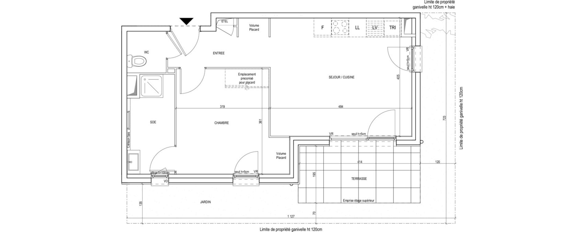 Appartement T2 de 43,60 m2 &agrave; Villeurbanne Gratte-ciel - dedieu - charmettes