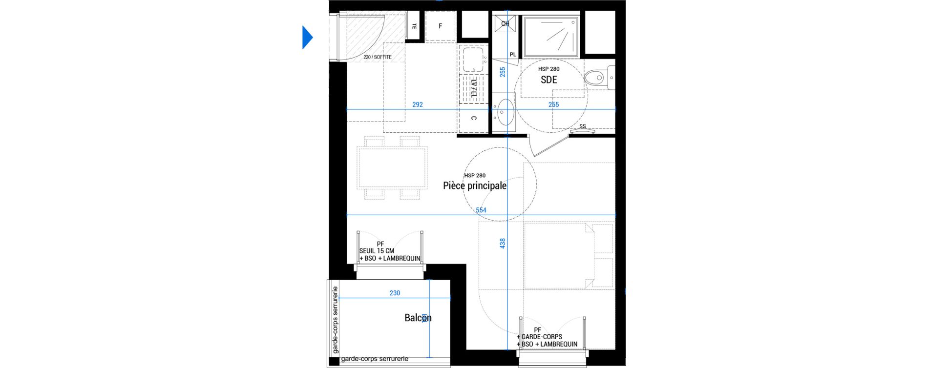 Appartement T1 de 32,30 m2 &agrave; Villeurbanne Charless hernu