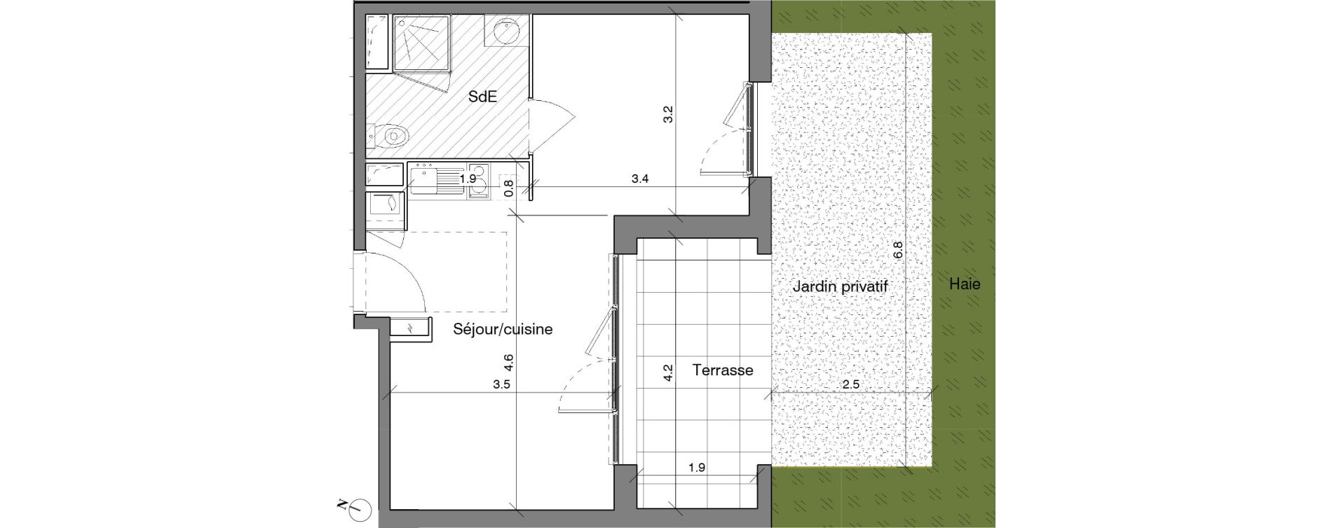 Appartement T1 de 34,47 m2 &agrave; Villeurbanne Cyprian - les brosses