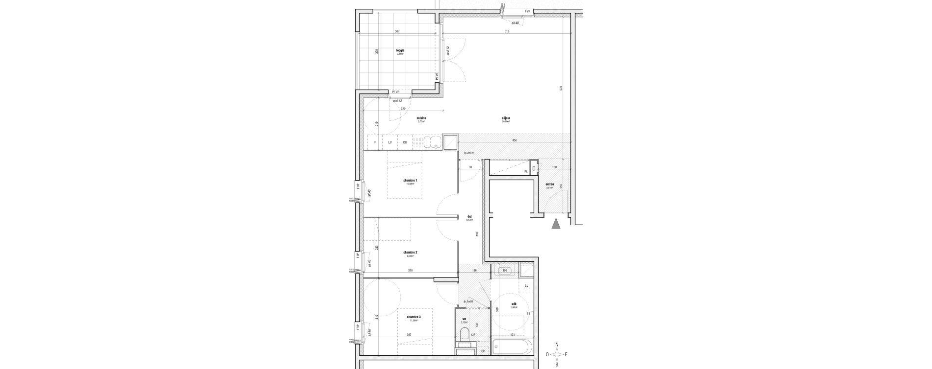 Appartement T4 de 83,99 m2 &agrave; Villeurbanne Gratte-ciel - dedieu - charmettes