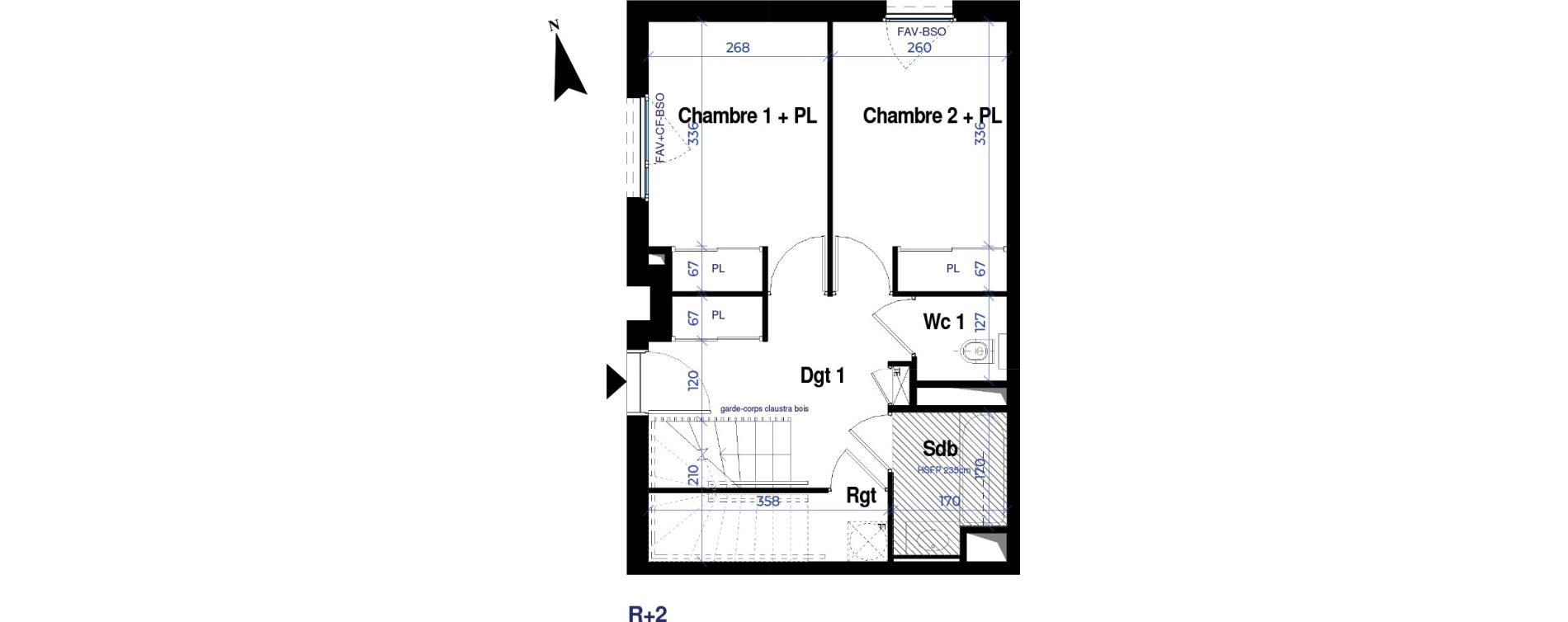 Duplex T5 de 105,65 m2 &agrave; Villeurbanne Ferrandi&egrave;re - maisons-neuves