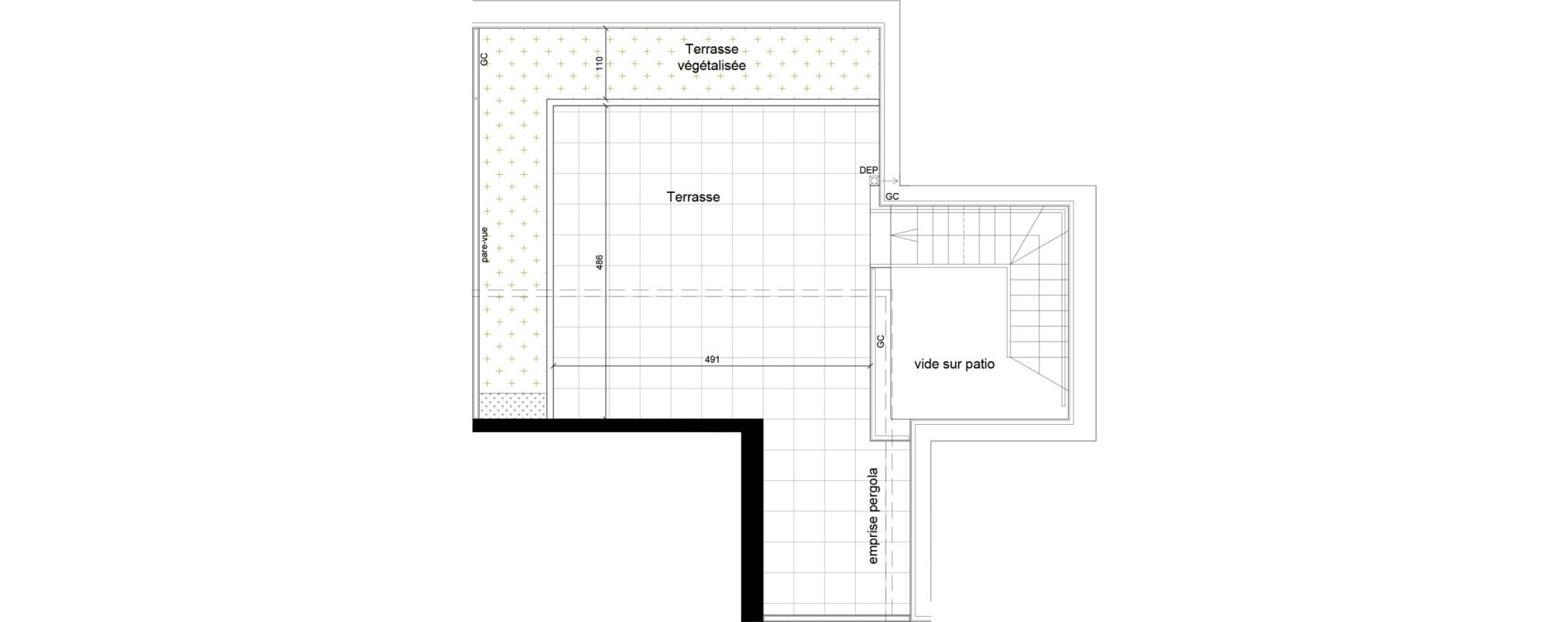 Duplex T5 de 143,30 m2 &agrave; Villeurbanne Grandcl&eacute;ment