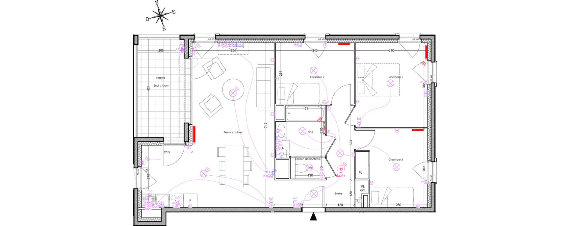 Appartement T4 de 75,30 m2 &agrave; Villeurbanne Cusset - bonnevay